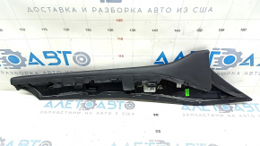 Накладка центральной консоли боковая верхняя левая Nissan Rogue 21-26 кожа, черная