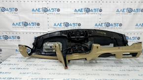 Торпедо передняя панель с AIRBAG BMW 3 F30 12-18 4d черная с бежевым без проекции