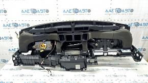 Торпедо передняя панель с AIRBAG Toyota Highlander 14-19 черная, ржавый пиропатрон, потерта