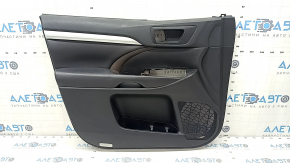 Garnitura portiere fata stanga Toyota Highlander 17-19 negru, inserare rosu inchis, mulaj gri, zgarieturi