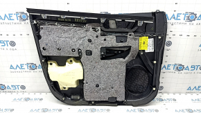 Garnitura portiera fata dreapta Toyota Highlander 17-19 negru, cotiera piele neagra, insert rosu inchis, mulaj gri, stricat, necesita curatare