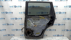 Дверь в сборе задняя правая Nissan Rogue 14-20 тонировка, черный G41, вмятины, тычка
