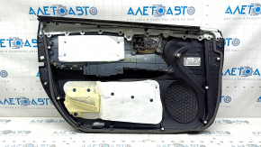 Garnitura portiera fata dreapta Toyota Avalon 13-18 negru cu insertie bej, cotiera piele maro, zgarieturi