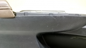 Carton pentru portiera spate stanga Toyota Avalon 13-15 negru cu insertie de piele bej, cotiera piele maro, cu maner, zgarieturi, plastic albit