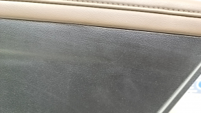 Garnitură portiere spate dreapta Toyota Avalon 13-15 negru cu inserție din piele bej, cotieră piele maro, cu mâner, zgârieturi