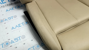 Обшивка водительского сиденья BMW 3 F30 12-18 кожа беж, с подогревом, Sport, под чистку, потрескана кожа