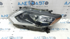 Фара передняя левая Nissan Rogue 17-20 галоген, без крепления, надломано крепление