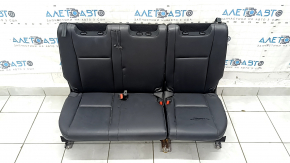 Rândul din spate al treilea rând Toyota Highlander 17-17 piele neagră, cusături maro, curățabil uscat, lovituri, contact cu apa
