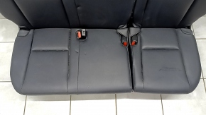 Rândul din spate al treilea rând Toyota Highlander 17-17 piele neagră, cusături maro, curățabil uscat, lovituri, contact cu apa