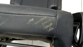 Задний ряд сидений 2 ряд правое Toyota Highlander 14-19 кожа черная, раздельные, коричневая строчка, под чистку, вмятины, контакт с водой, царапины на накладке