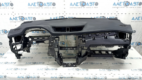 Торпедо передняя панель с AIRBAG Nissan Rogue 14-20 черная, ржавый пиропатрон