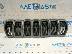 Grila radiatorului Jeep Cherokee KL 14-18 pre-restilizare, grafit, set de 7 bucăți Trailhawk nou, neoriginal