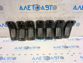 Решетка радиатора grill Jeep Cherokee KL 14-18 дорест, графит, комплект 7шт Trailhawk
