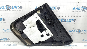 Cartela de ornamente usi spate stanga Nissan Rogue 17-20 negru cu insertie neagra din plastic, cotiera piele neagra, turnare grafit, cu maner, zgarieturi, pentru curatare