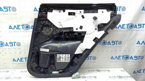 Garnitură portiere spate stânga BMW X3 G01 18-21 piele bej, inserție din piele bej, cusături gri, inserție din lemn de plop, cu mâner, curățabil uscat, zgârieturi