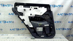 Carton pentru portiere spate dreapta BMW X3 G01 18-21 piele bej, inserție din piele bej, cusături gri, inserție din lemn de plop, cu mâner, curățabil uscat