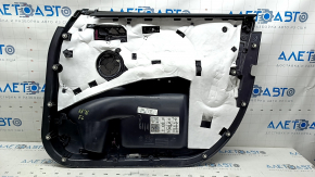 Обшивка двери карточка передняя левая BMW X3 G01 18-21 кожа Vernasca Mokka, подлокотник кожа Vernasca Mokka, вставка под темный дуб, с подсветкой, с ручкой и накладками, царапины