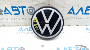 Эмблема решетки радиатора grill Volkswagen ID.4 23-26 с подсветкой, мелкие царапины, сломано крепление