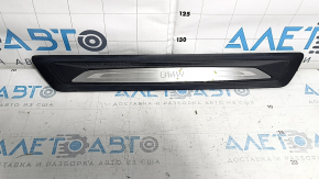 Накладка порога передняя правая наружная BMW 3 F30 12-18 черная с хромом, царапины, тычки
