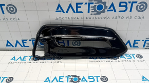 Решетка бампера правая Honda Accord 18-20 hybrid, под птф, черный глянец