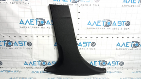 Decorație stâlp central stânga jos BMW 3 F30 12-18 negru, zgârieturi