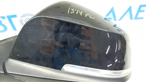 Зеркало боковое левое в сборе BMW i3 14-21 3+2 пинов, подогрев, поворотник, автозатемнение, черное, песок, рассохся уплотнитель