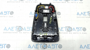 Плафон освещения передний в сборе Audi A4 B9 17-19 серый, под люк, царапина