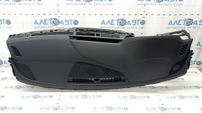 Торпедо передняя панель с AIRBAG Audi A4 B9 17-25 черная, без проекции, с дефлектором и бардачком, сломано крепление