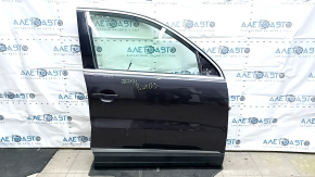 Дверь в сборе передняя правая VW Tiguan 09-18 keyless, графит LD7P, крашенная, тычки, царапины на накладке