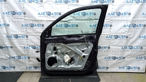 Дверь в сборе передняя правая VW Tiguan 09-18 keyless, графит LD7P, крашенная, тычки, царапины на накладке