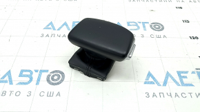 Ручка КПП Audi A4 B9 17-25 с верхней накладкой, кожа, черная, царапины