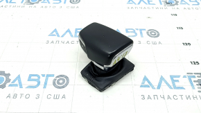 Ручка КПП Audi A4 B9 17-25 с верхней накладкой, кожа, черная, царапины