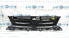 Решетка радиатора grill в сборе VW Tiguan 12-18 рест со значком, TONG YANG, CAPA, вздулся хром