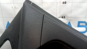 Cartelă ornamente uși spate stânga VW Tiguan 09-17 negru, cotieră piele neagră, inserție piele neagră, cu mâner, zgârietură
