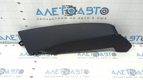 Lateral rândul 2 scaune dreapta Audi A4 B9 17-19 piele neagră, închidere ruptă, adâncitură