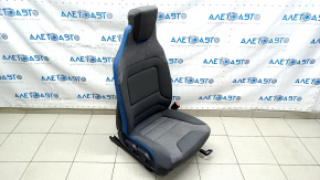 Scaun pasager BMW i3 14-21 fara airbag, combinat gri + albastru, mecanic, cu incalzire