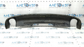 Губа заднего бампера без молдинга Audi A4 B9 17-17 под 2 трубы, структура, царапины