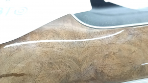 Decorat panou fata stanga Mercedes W213 E 17-20 fara proiectie, lemn deschis, cu iluminare din spate, zgarieturi