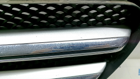 Решетка радиатора grill Mercedes W213 E 17-20 без камеры, AMG pkg, с подсветкой, песок