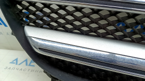 Решетка радиатора grill Mercedes W213 E 17-20 без камеры, AMG pkg, с подсветкой, песок
