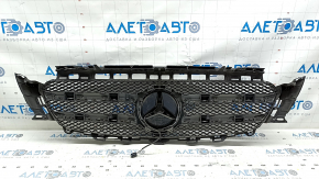 Решетка радиатора grill Mercedes W213 E 17-20 без камеры, AMG pkg, с подсветкой, песок
