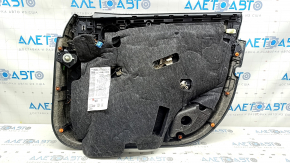 Garnitura portiere fata stanga Mercedes W213 E 17-23 piele bej, blat piele neagra, cotiera piele bej, fara perdea, insert lemn, Burmester, cu suprapuneri si maner, cap