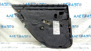 Garnitura portiera spate dreapta Mercedes W213 E 17-23 piele bej, top piele neagra, cotiera piele bej, fara perdea, insert de lemn, Burmester, cu suprapuneri si maner, cap