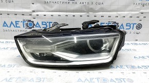 Фара передняя левая в сборе Audi Q3 8U 16-18 ксенон, под полировку, желтая дрл полоса