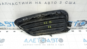 Нижняя решетка переднего бампера правая BMW X3 F25 15-17 структура