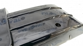 Накладка решетки радиатора grill Audi Q3 8U 16-17 черный глянец, под цельный бампер, не заводские отверстия, песок