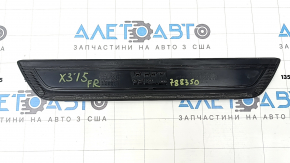 Накладка порога внешняя передняя правая BMW X3 F25 11-17 черная, потерта