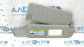 Козырек правый Audi Q7 4L 10-15 серый, ткань, без крючка, под чистку, сломана защелка