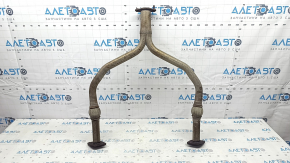 Выпускная трасса средняя часть передняя Infiniti Q50 16-20 3.0T ржавая, отпилена шпилька