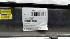 Накладка заднего бампера Ford Fusion mk5 13-18 под 1 трубу, черный глянец, TONG YANG